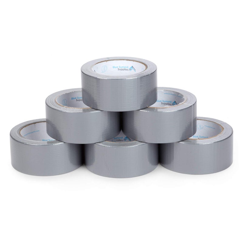 Blue Summit Supplies 6 Pack Duct Tape Multi Pack, Tear by Hand Design, Silver, Strong 7mil Thickness, Commercial Grade Strength, 30 Yard Length, 180 Total Yards Value Pack - Image 1